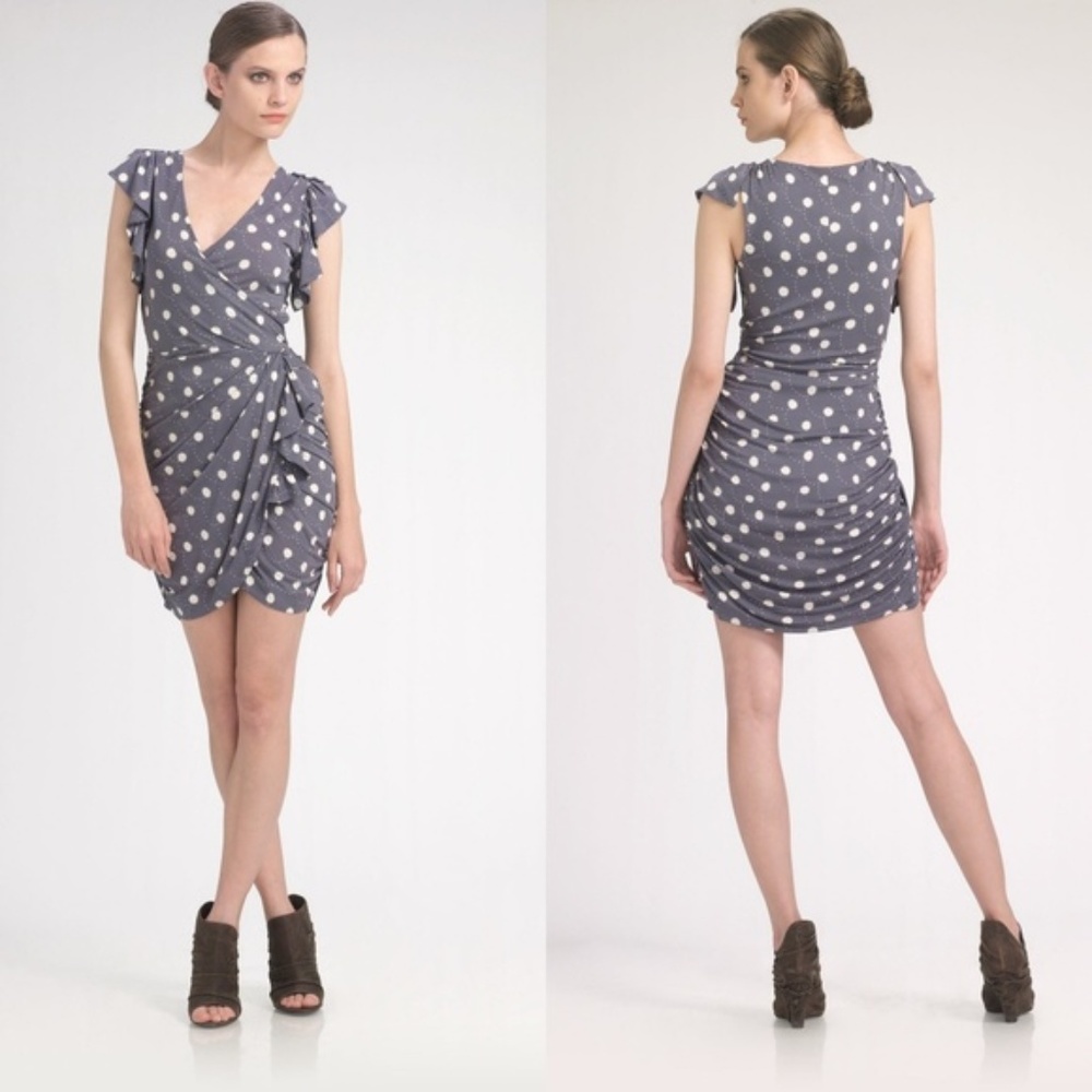 Leifsdottir Anthropologie Gray Sparks Fly Dress